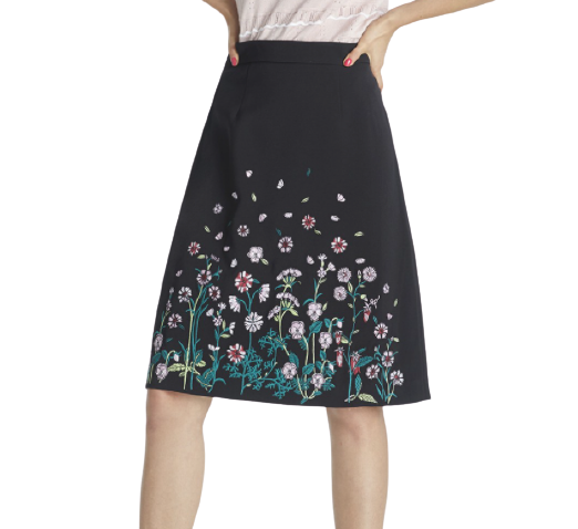 Floral Embroidered Skirt 1