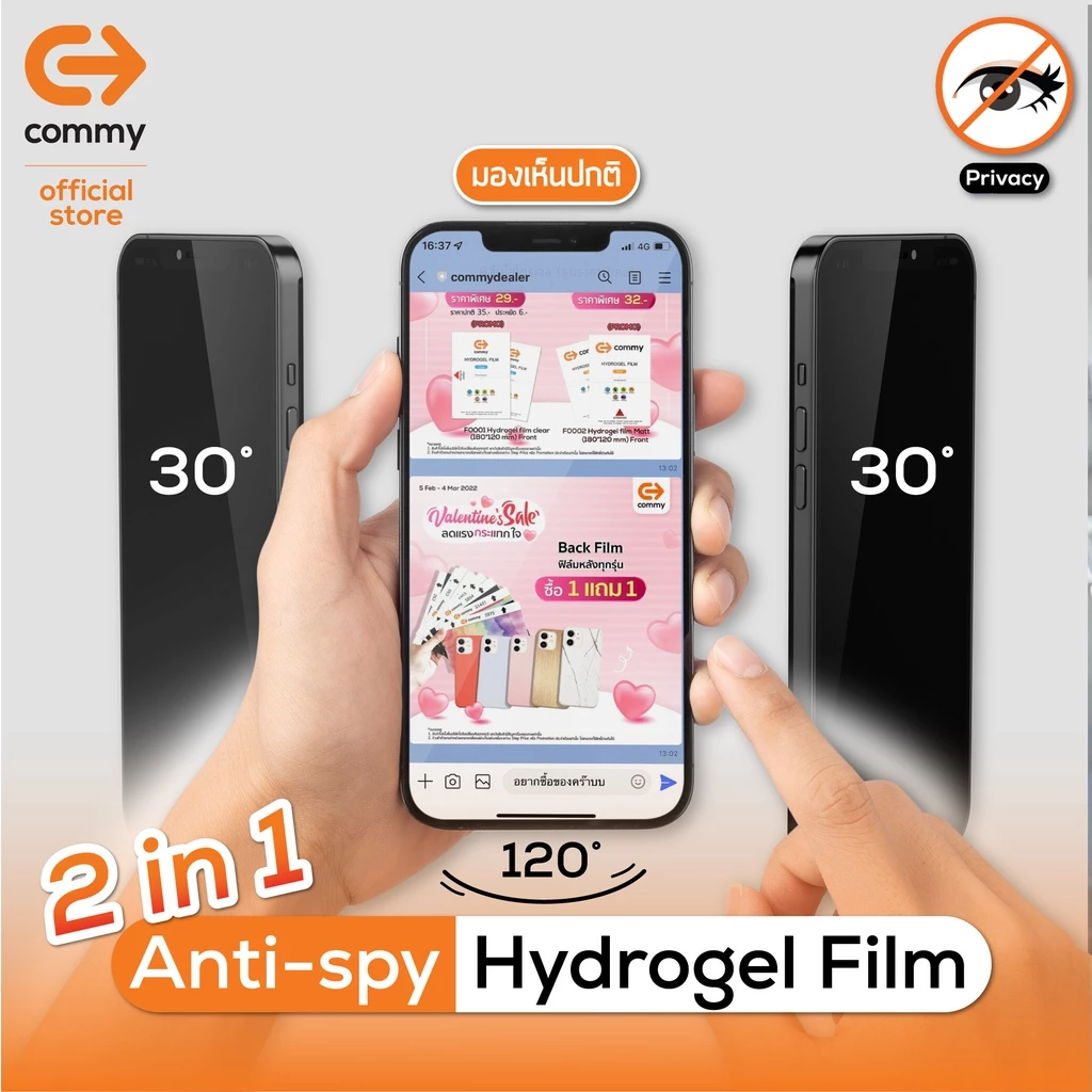 ฟิล์มกันมองไฮโดรเจล สำหรับ Samsung Galaxy A Series 2
