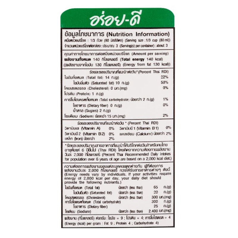 กะทิอร่อยดี หัวกะทิ 100% 2