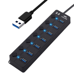 อะแดปเตอร์ฮับ USB 3.0 7 พอร์ต
