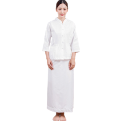 ชุดปฏิบัติธรรม เสื้อคอจีน