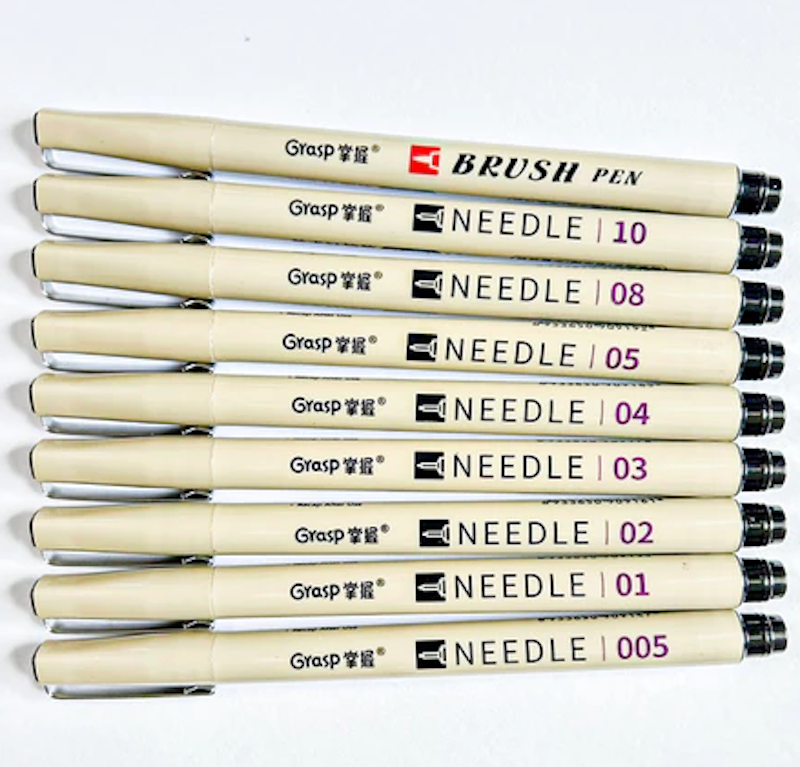 ชุดปากกาตัดเส้น fineliner 9 ขนาด 2