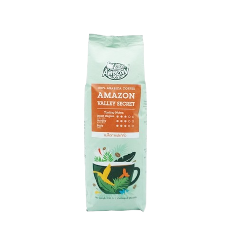 กาแฟสดคั่วแบบเมล็ด สูตร อเมซอน วัลเลย์ซีเคร็ท 1