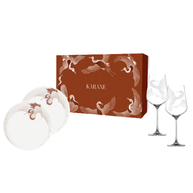 ของขวัญปีใหม่ให้ลูกค้า ชุดของขวัญแก้วไวน์ KARANE Dinner Set 1