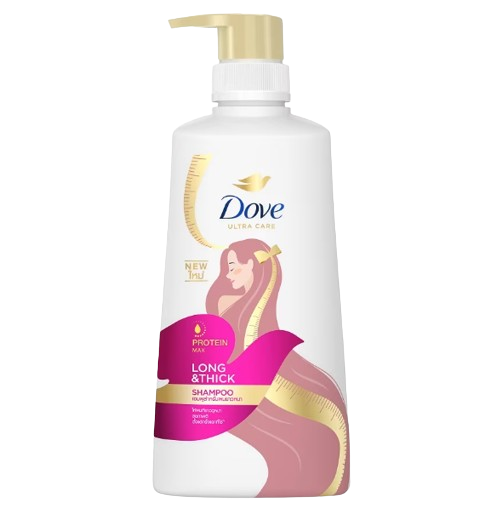 Dove Protein Max Long Thick Shampoo  1