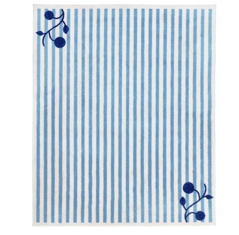 GULSPARV Rug Striped Blue/White 1