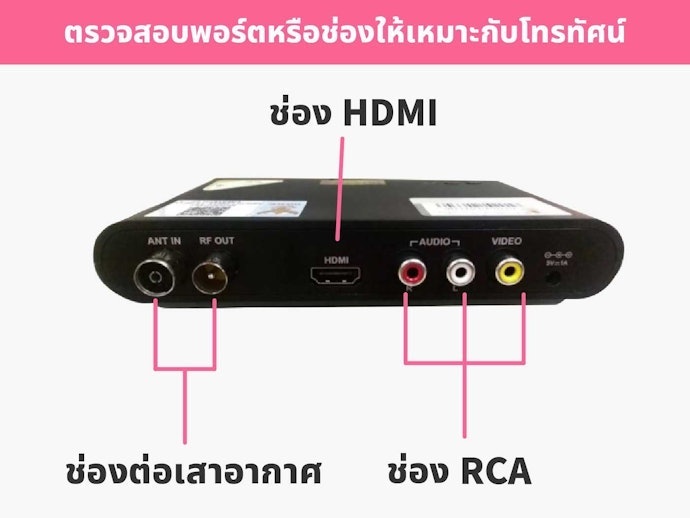 พิจารณาการเชื่อมต่อของกล่องทีวีดิจิตอลให้เหมาะกับรูปแบบการใช้งาน