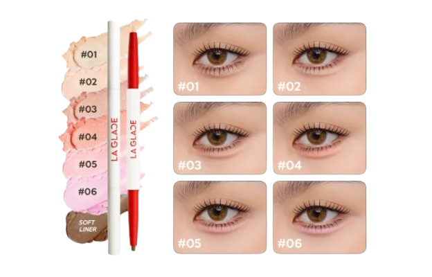 กลุ่มตกแต่งดวงตา เลือก La Glace Fiery Baby Dolly Eye Stick / Glitter / 2in1 Eyeliner