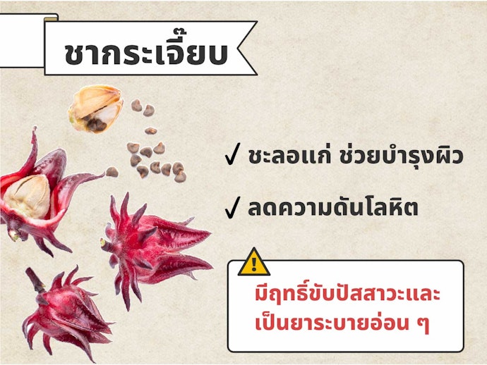 ชากระเจี๊ยบ : ลดความดันโลหิต ลดระดับไขมันในเส้นเลือด ขับนิ่วขนาดเล็ก