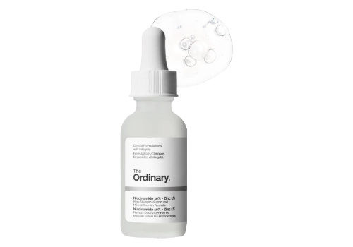 สำหรับปัญหาสิวหรือผิวมัน เลือกเซรั่ม Niacinamide 10% + Zinc 1% หรือ Salicylic Acid 2% Solution