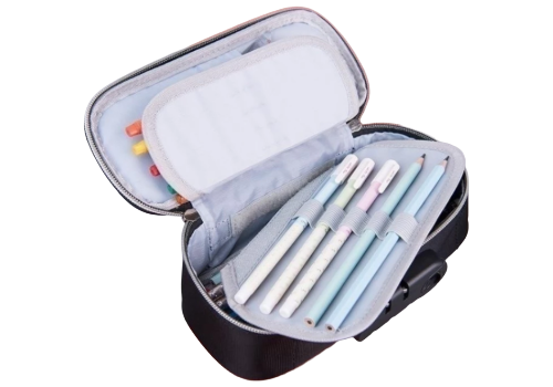 สำหรับผู้ที่พกอุปกรณ์หลากหลาย เลือกกระเป๋าดินสอแบบกล่องแข็งหรือแบบซิปเปิดสองด้าน