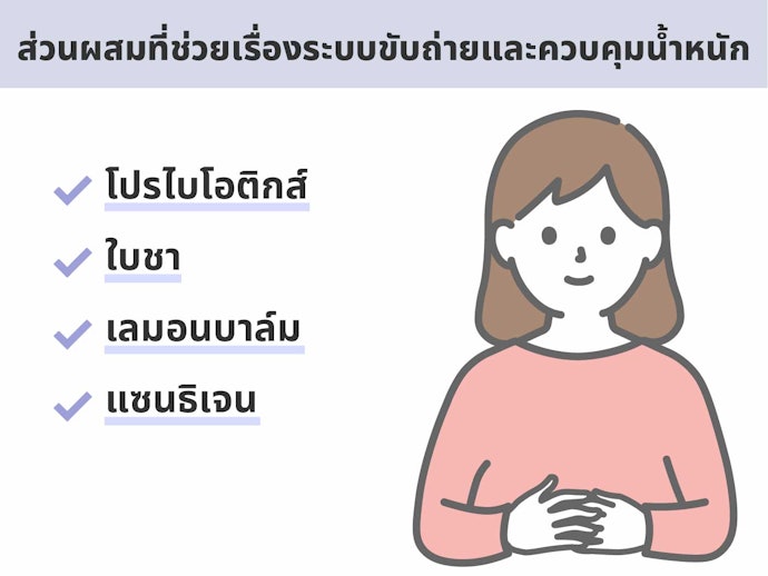 อาหารเสริมที่ช่วยเรื่องระบบขับถ่ายและควบคุมน้ำหนัก